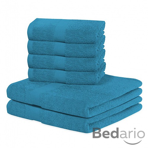 Set luxusních froté ručníků a osušek MARINA 4+2 Tyrkysový