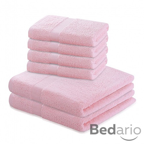Set luxusních froté ručníků a osušek MARINA 4+2 Růžový