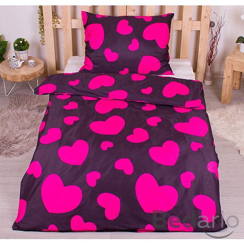 Microtop povlečení Comfort 140x200+70x90 Pink hearts
