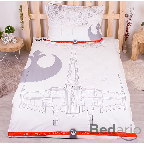 Bavlněné povlečení 140x200+70x90 Star Wars 9 Space Ships