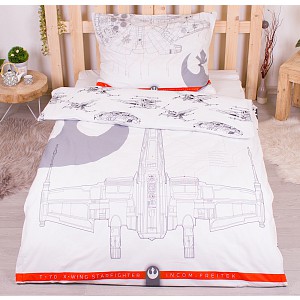 Bavlněné povlečení 140x200+70x90 Star Wars 9 Space Ships