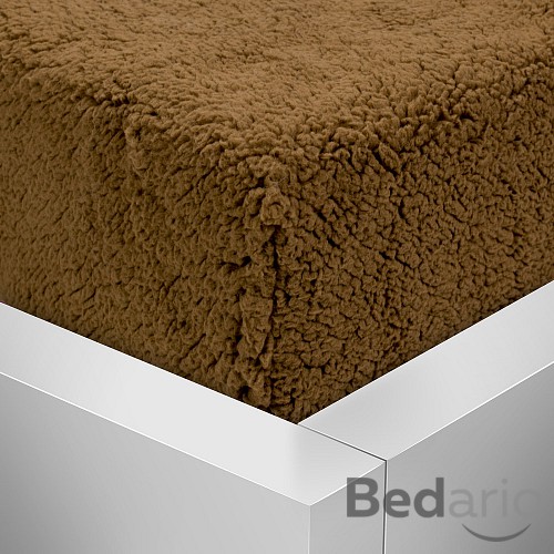 Prostěradlo beránek PREMIUM 90x200 - Tmavě hnědá