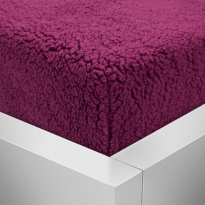 Prostěradlo beránek PREMIUM 90x200 - Vínová