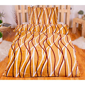 Mikroplyšové povlečení Premium 140x200+70x90 Vlnovky