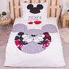 Bavlněné povlečení 140x200+70x90 Mickey & Minnie Grey Love