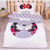 Bavlněné povlečení 140x200+70x90 Mickey & Minnie Grey Love