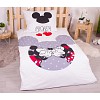 Bavlněné povlečení 140x200+70x90 Mickey & Minnie Grey Love