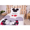 Bavlněné povlečení 140x200+70x90 Mickey & Minnie Grey Love