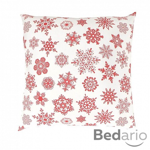 Vánoční povlak VLOČKY na bílém 40x40