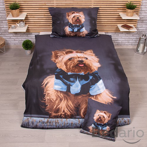 3D povlečení 140x200+70x90+40x40 Yorkshire Terrier