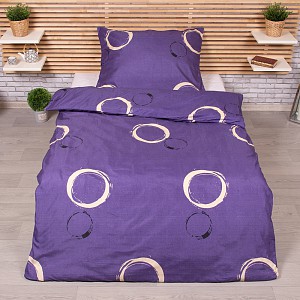 Microtop povlečení 140x200+70x90 Bílé a černé kruhy