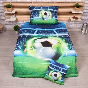 3D povlečení 140x200+70x90+40x40 Fotbalový míč