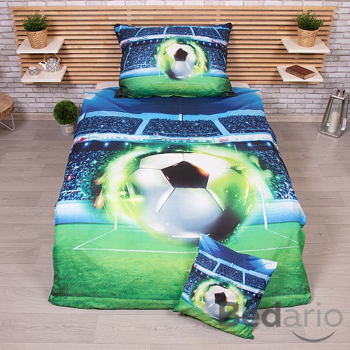 3D povlečení 140x200+70x90+40x40 Fotbalový míč
