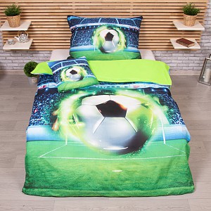 3D povlečení 140x200+70x90+40x40 Fotbalový míč