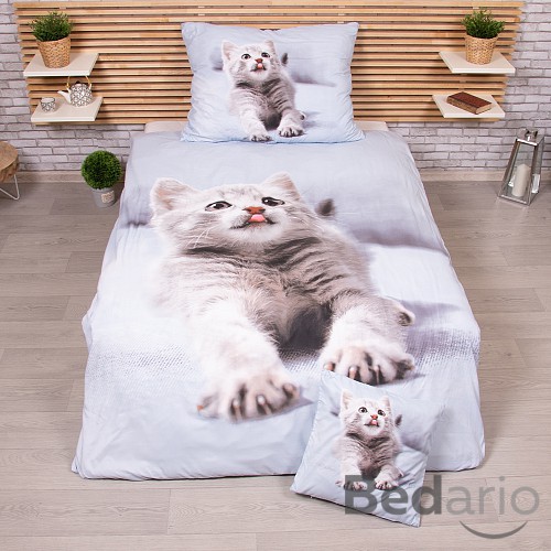 3D povlečení 140x200+70x90+40x40 Kotě