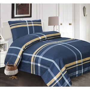 Microtop povlečení Comfort 140x200+70x90 Žlutobílé pruhy