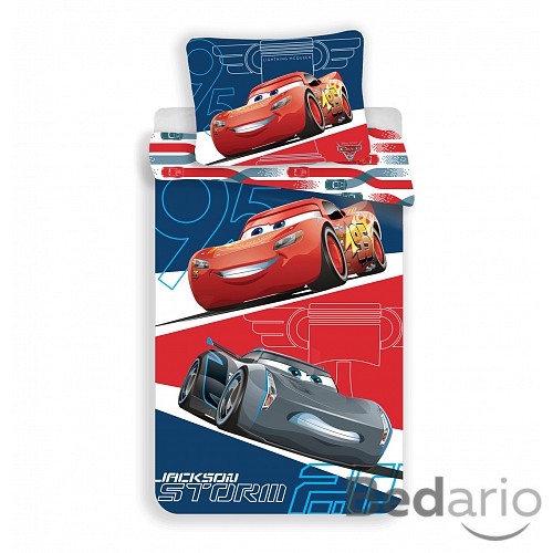 Povlečení z mikrovlákna 140x200+70x90 Cars 95 grey