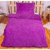 Mikroplyšové povlečení Premium 140x200+70x90 Fialová