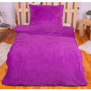 Mikroplyšové povlečení Premium 140x200+70x90 Fialová