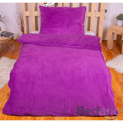 Mikroplyšové povlečení Premium 140x200+70x90 Fialová
