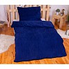 Mikroplyšové povlečení Premium 140x200+70x90 Tmavě modrá