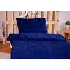 Mikroplyšové povlečení Premium 140x200+70x90 Tmavě modrá