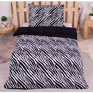 Mikroplyšové povlečení Premium 140x200+70x90 Zebra