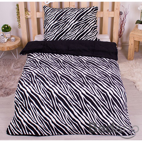 Mikroplyšové povlečení Premium 140x200+70x90 Zebra