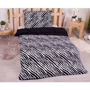 Mikroplyšové povlečení Premium 140x200+70x90 Zebra