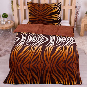 Mikroplyšové povlečení Premium 140x200+70x90 Golden wild