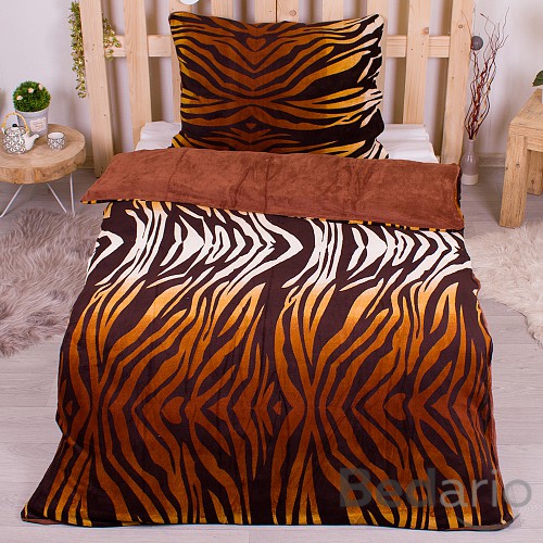 Mikroplyšové povlečení Premium 140x200+70x90 Golden wild