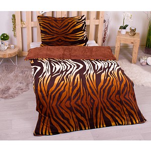 Mikroplyšové povlečení Premium 140x200+70x90 Golden wild