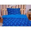 Mikroplyšové povlečení Premium 140x200+70x90 Blue rastr