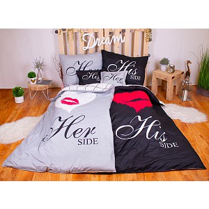 Sedmidílná sada povlečení LOVERS 140x200+70x90 Lips