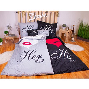 Sedmidílná sada povlečení LOVERS 140x200+70x90 Lips