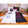 Sedmidílná sada povlečení LOVERS 140x200+70x90 Mr. & Mrs.