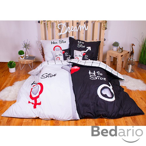 Sedmidílná sada povlečení LOVERS 140x200+70x90 Her & His side