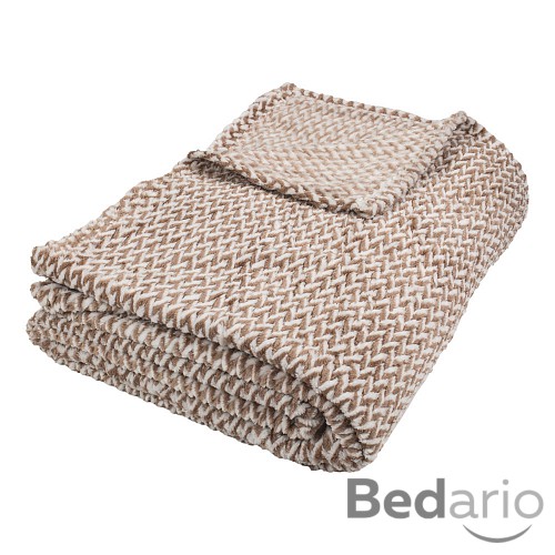 Mikroflanelová deka Christmass collection 230x200 - Hnědá