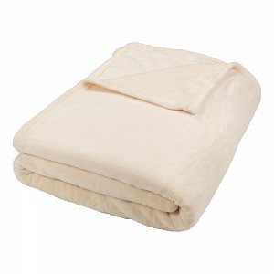 Mikroflanelová deka Premium 220x200 - Krémová