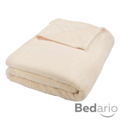 Mikroflanelová deka Premium 220x200 - Krémová