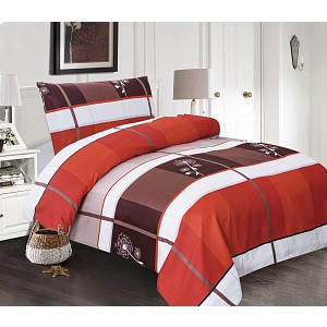 Microtop povlečení Comfort 140x200+70x90 Oranžové šachy