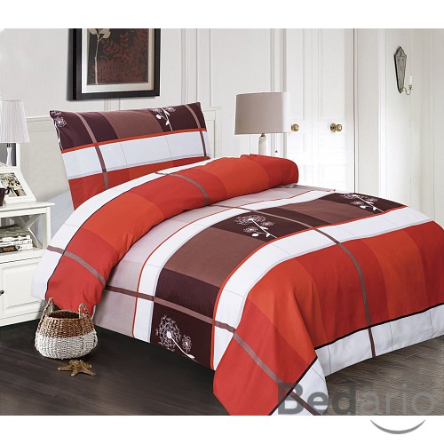 Microtop povlečení Comfort 140x200+70x90 Oranžové šachy