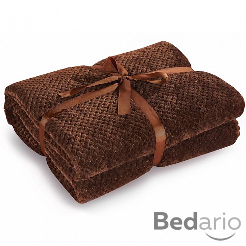 Mikroflanelová deka ŽAKÁR Premium 150x200 - Hnědá