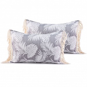 Luxusní žakárový povlak TROPICAL LEAVES 50x70