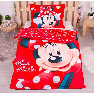 Povlečení z mikrovlákna 140x200+70x90 Minnie Big Red