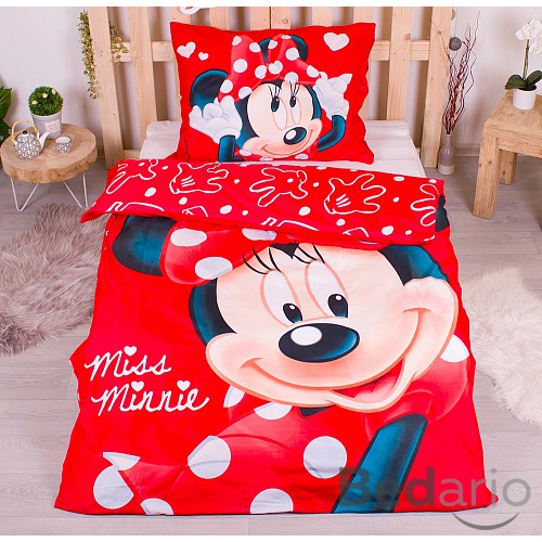 Povlečení z mikrovlákna 140x200+70x90 Minnie Big Red