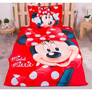Povlečení z mikrovlákna 140x200+70x90 Minnie Big Red