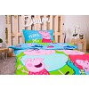 Bavlněné povlečení 140x200+70x90 Peppa s rodinou