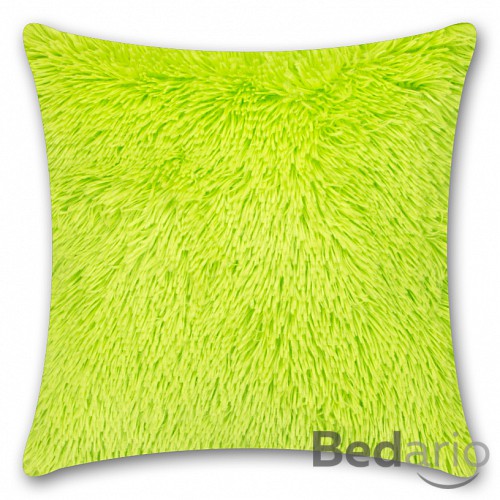 Luxusní povlak na polštářek s dlouhým vlasem 40x40 - Zelená