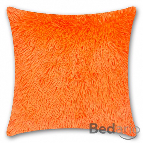 Luxusní povlak na polštářek s dlouhým vlasem 40x40 - Oranžová